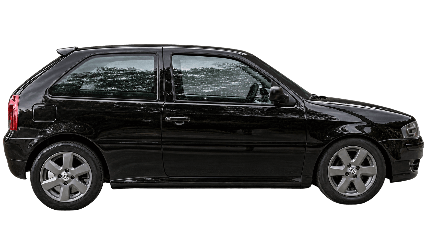 Volkswagen Gol preto sem adesivos personalizados