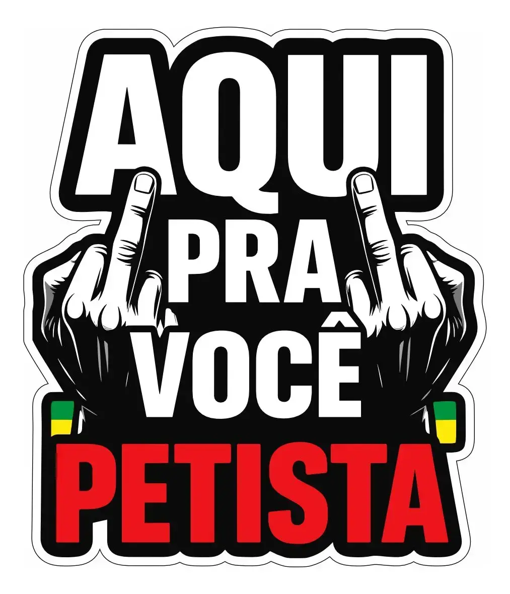 Adesivo Aqui Para Você Petista 13x15cm Vinil (5 Unidades) — foto 1 de 3