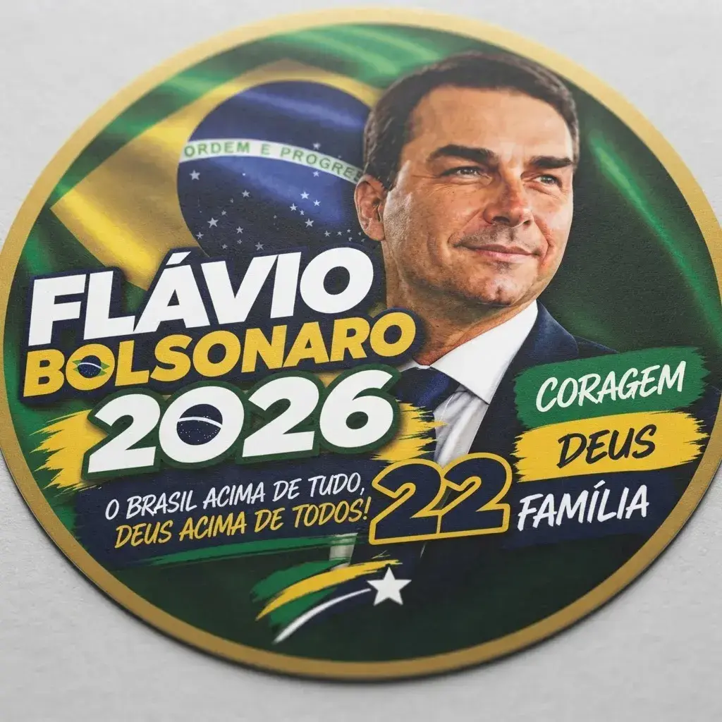 Adesivo Patriota Flavio Bolsonaro 25cm 5 Unidades — foto 1 de 2
