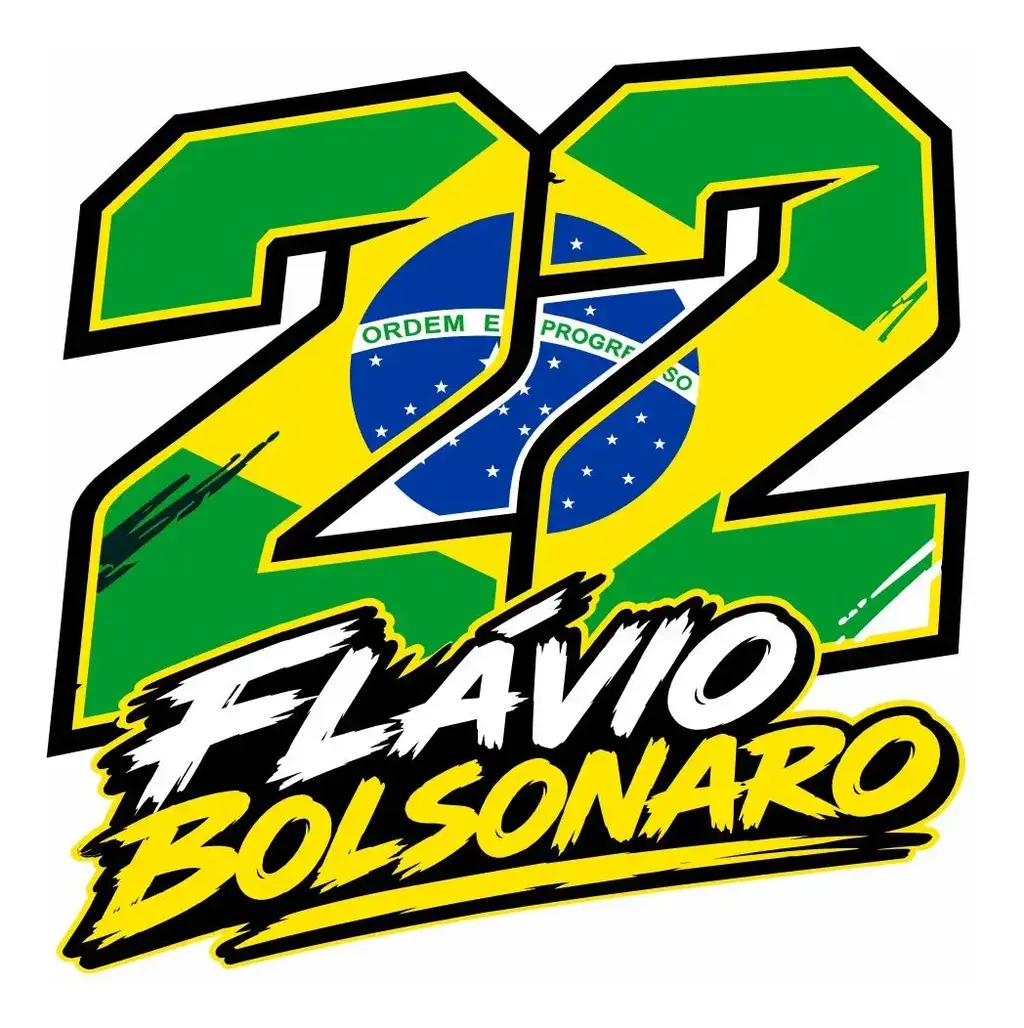 10 Adesivos Patriota Flavio Bolsonaro Brasil 20x20cm — foto 1 de 2